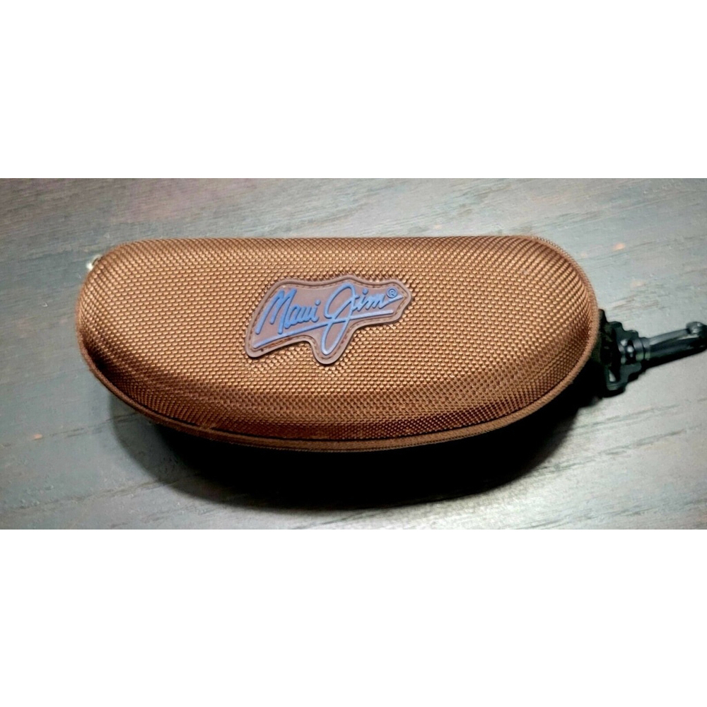 Maui Jim Sunglasses Eyeglasses Case Only Hardcase Brown Ballistic Nylon Clip Sm